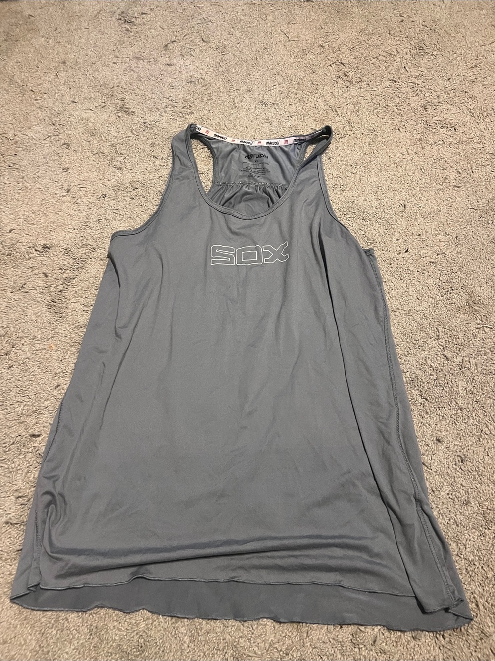 SOX Women's Gray Racerback Tank Top